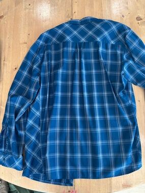Icebreaker Blue Plaid Long-Sleeve Button-Down Shirt